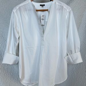 NWT Express Women's Classic White Button Down Shirt